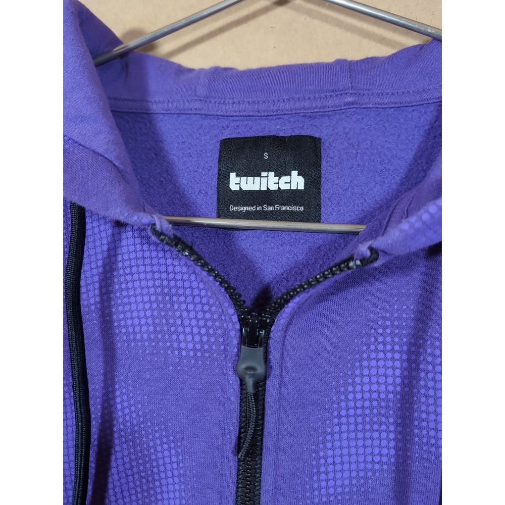 Twitch Mens Small Full Zip Hoodie Purple Branded Gaming San Francisco Unisex - Picture 3 of 9